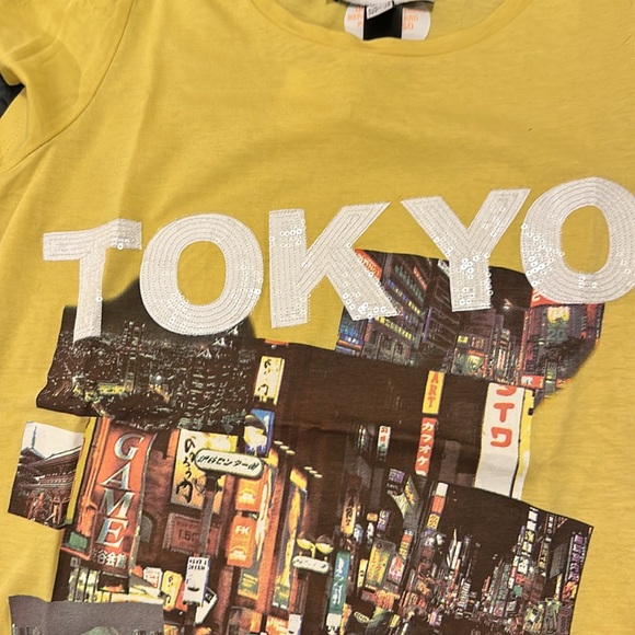 Puff Shoulder Bling Tee - Picture 2 of 5